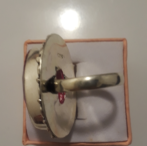 925 stamped pink topaz ring size 8 and 1/4 - Picture 5 of 5